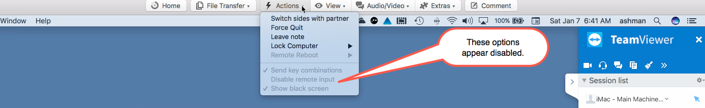 Teamviewer Disable Remote Input Greyed Out Mac